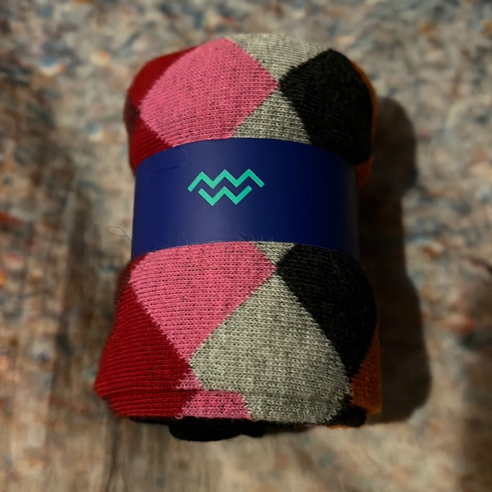 Colorful Dimond Patterned Dress Sock